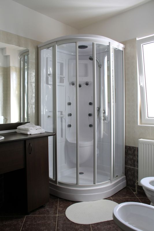 Small Bathroom Shower with Glass Door